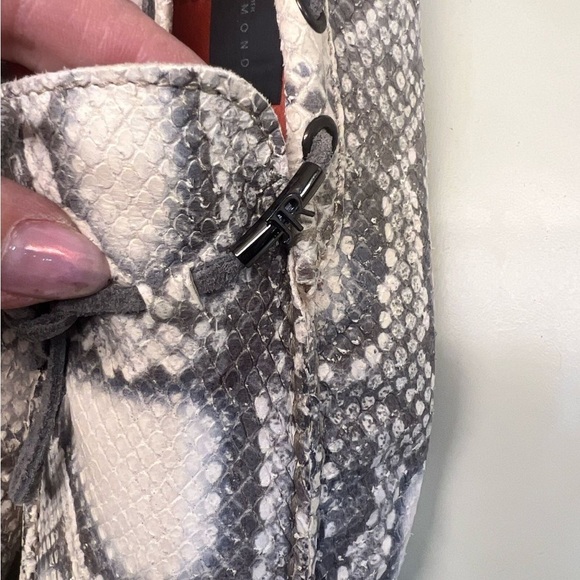 NWT John Richmond Gray and White Snakeskin Loafers